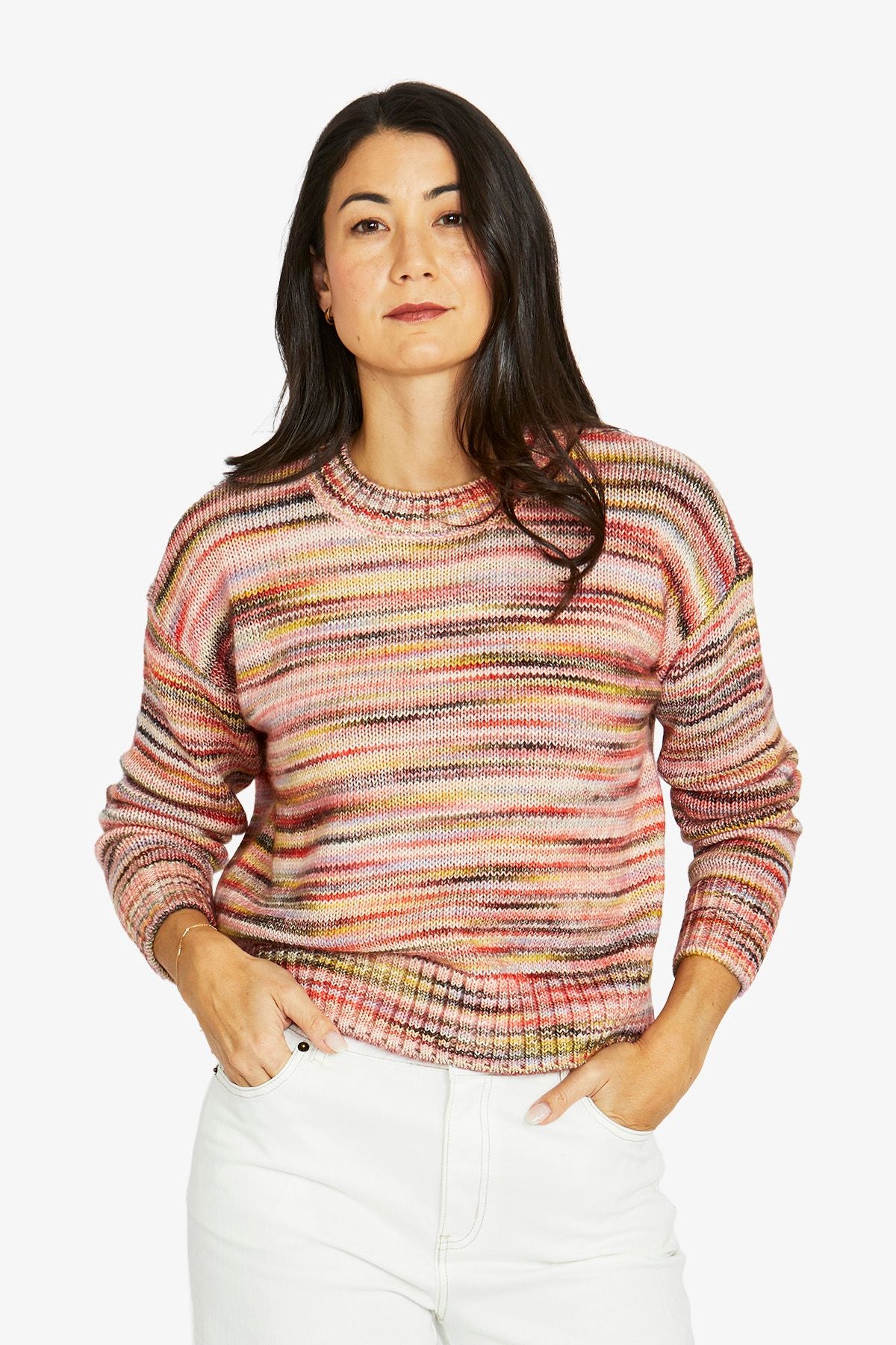 Jump Colour Mix Pullover - Coral Mix