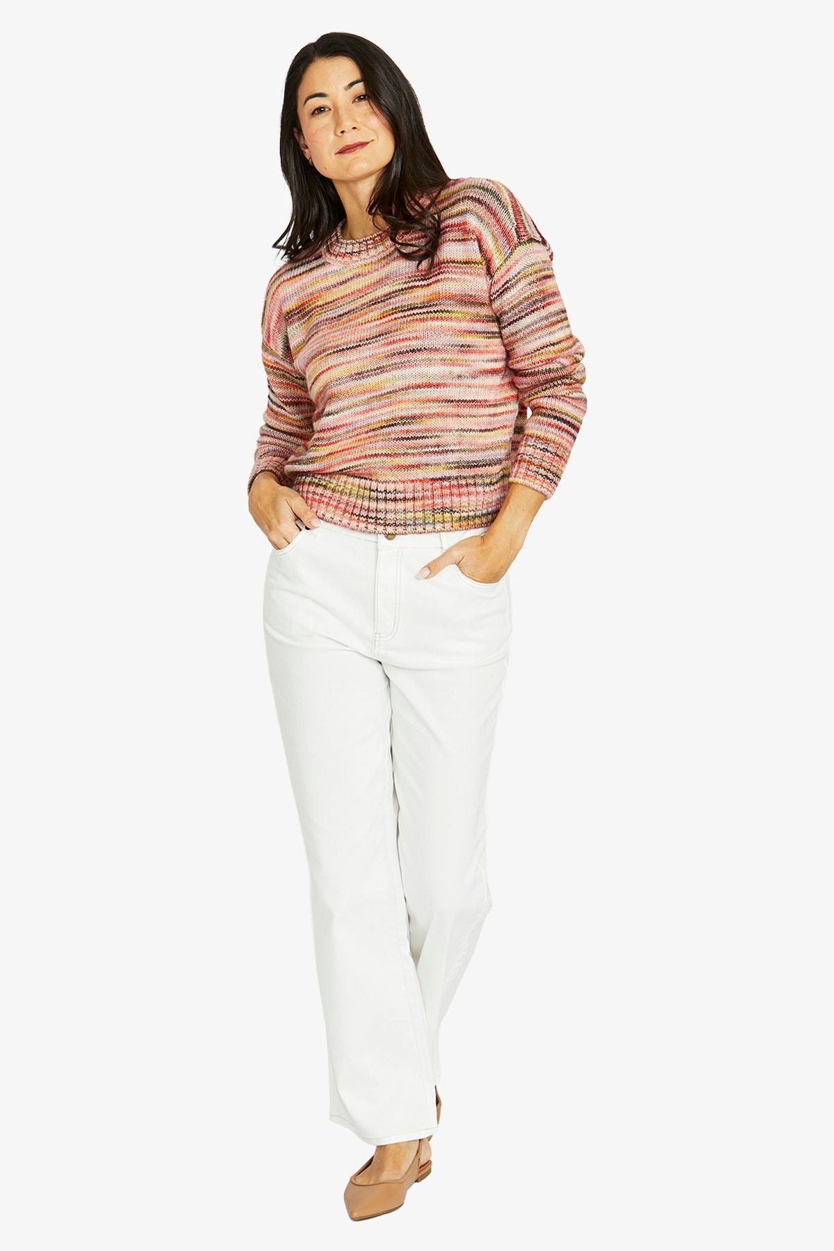 Jump Colour Mix Pullover - Coral Mix