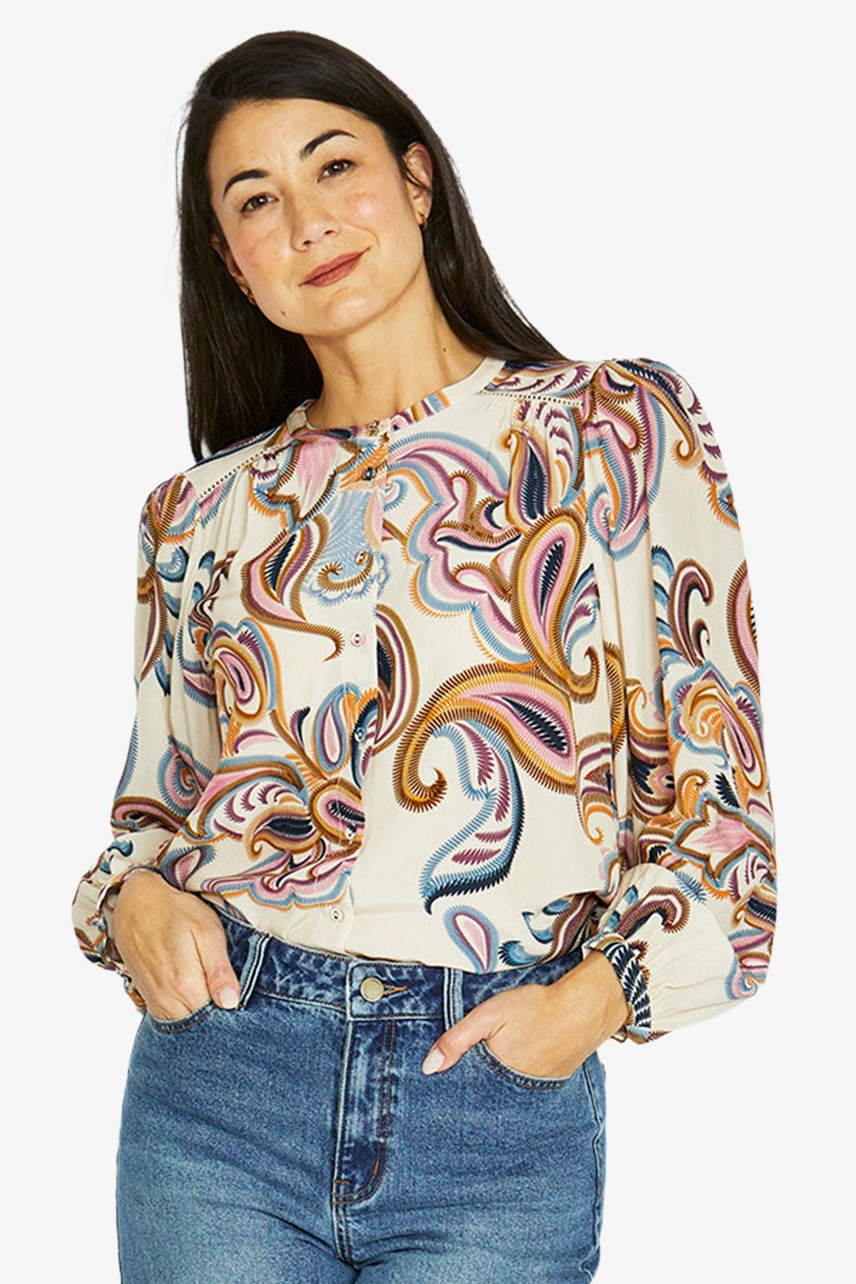 Jump Gypsy Paisley Top