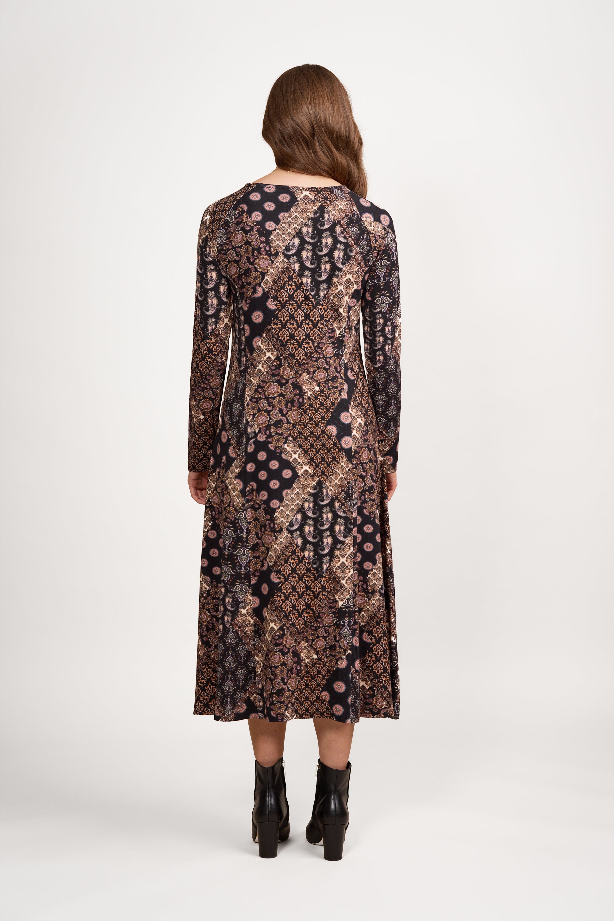 Vassalli Longline Swing Knit Dress - Rhapsody