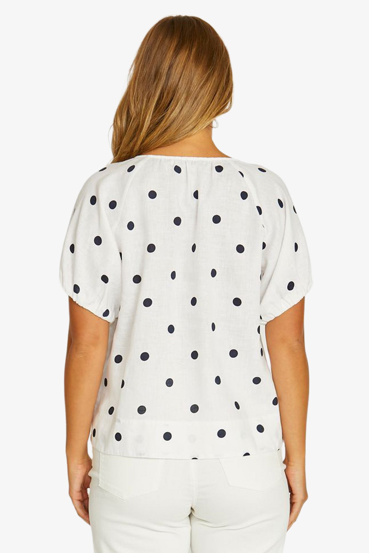 Jump Spot Print Top - White/Ink