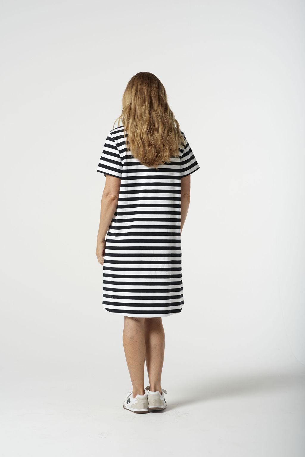 Goondiwindi Cotton Polo Striped Dress - White/Navy