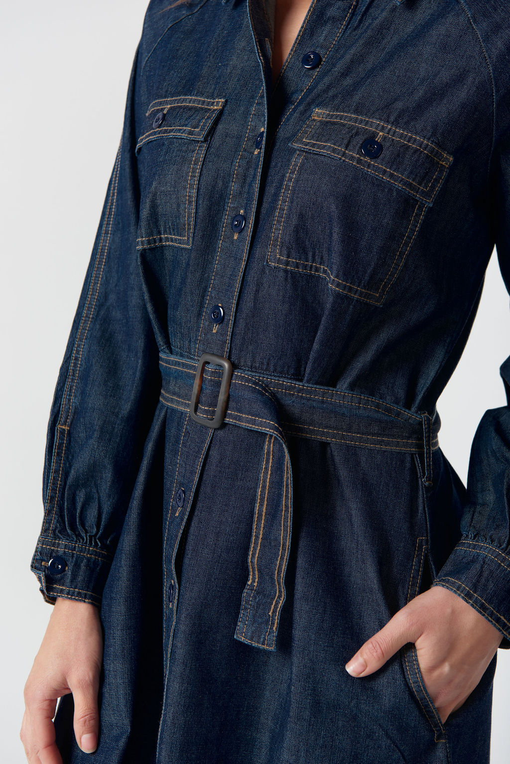 Goondiwindi Cotton Stockman Denim Dress - Indigo Denim