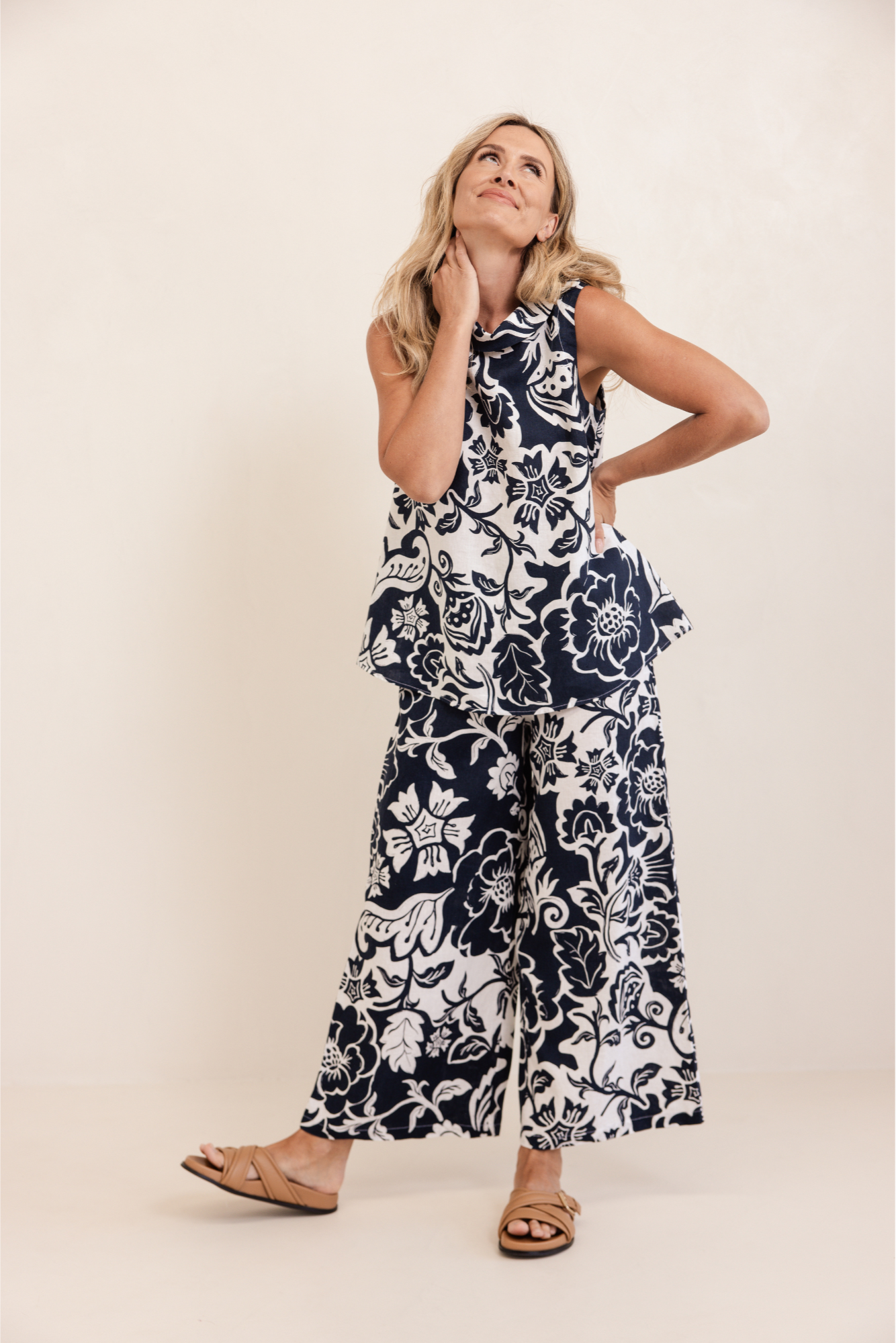 See Saw Palazzo Pant - Vine Print