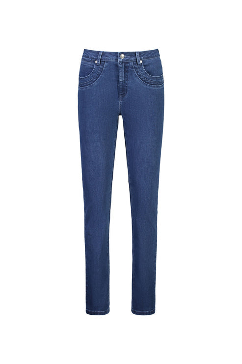 Vassalli Slim Leg Full Length Jean - Blue Denim