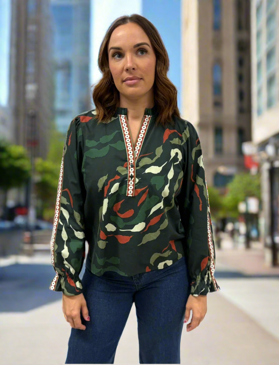 Maude Vivante Ashley Shirt - Brush Strokes