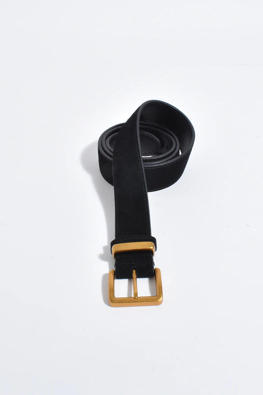 Adorne Rectangle Buckle Suede Jeans Belt