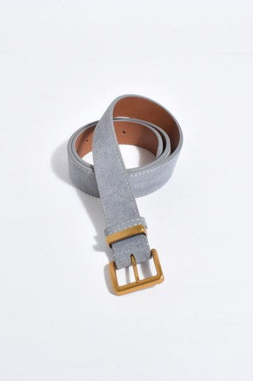 Adorne Rectangle Buckle Suede Jeans Belt