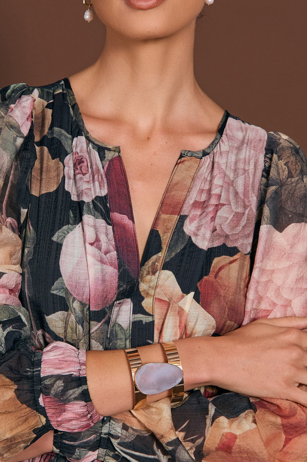 Adorne Statement Agate Cuff