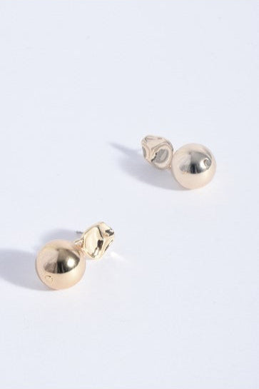 Adorne Ball Drop Organic Top Earrings