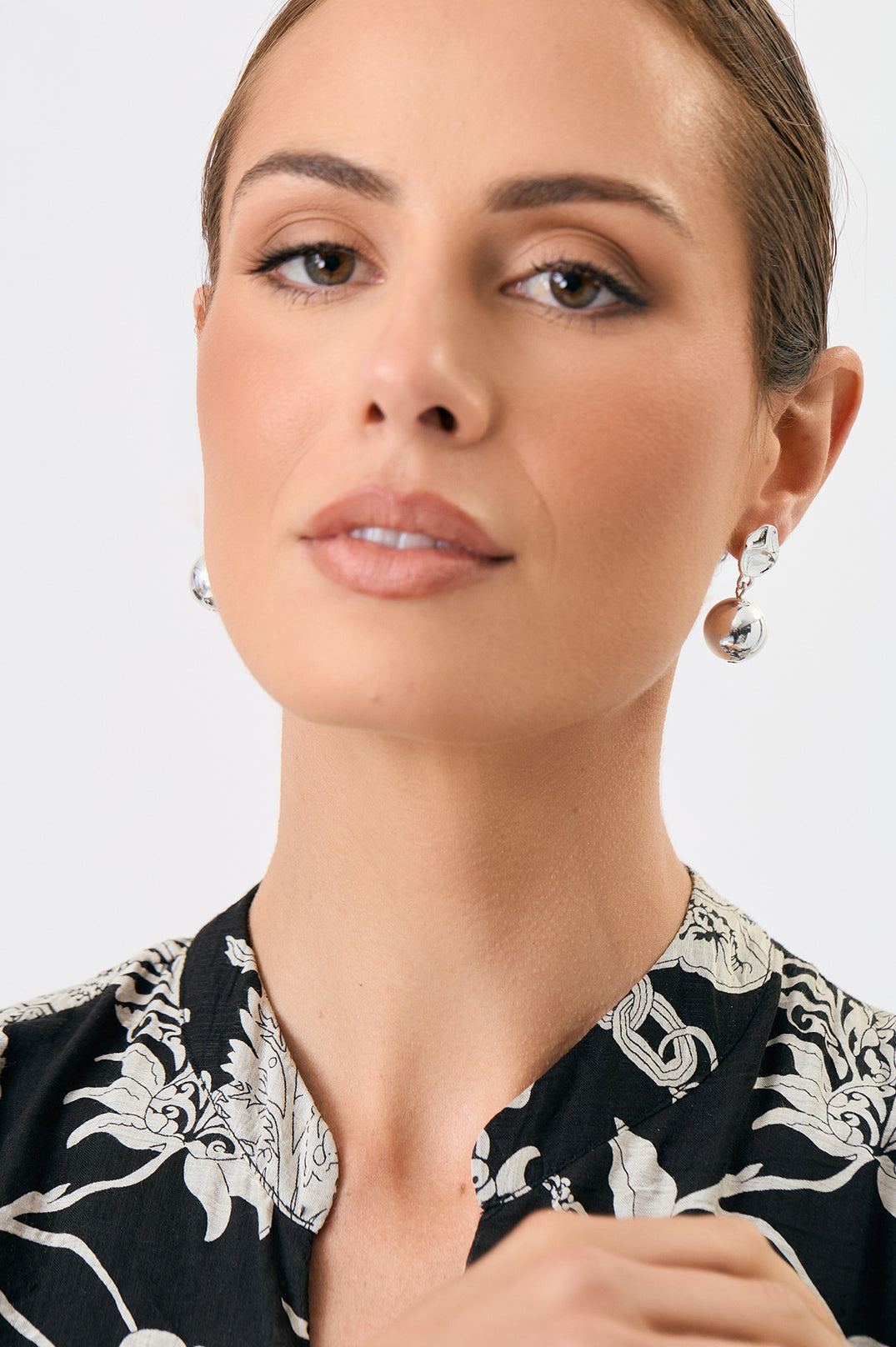 Adorne Ball Drop Organic Top Earrings