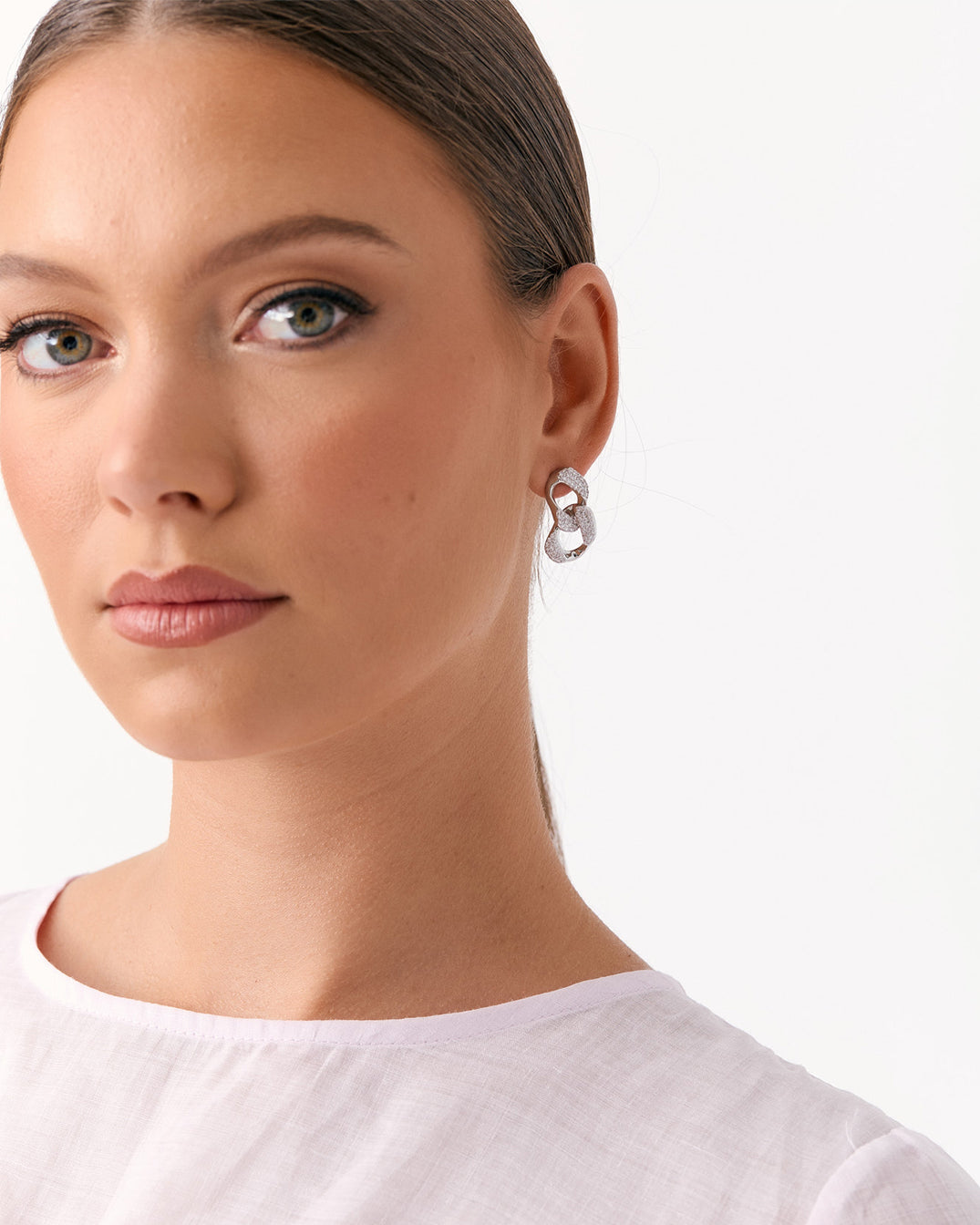 Adorne Diamante Chain Link Earrings