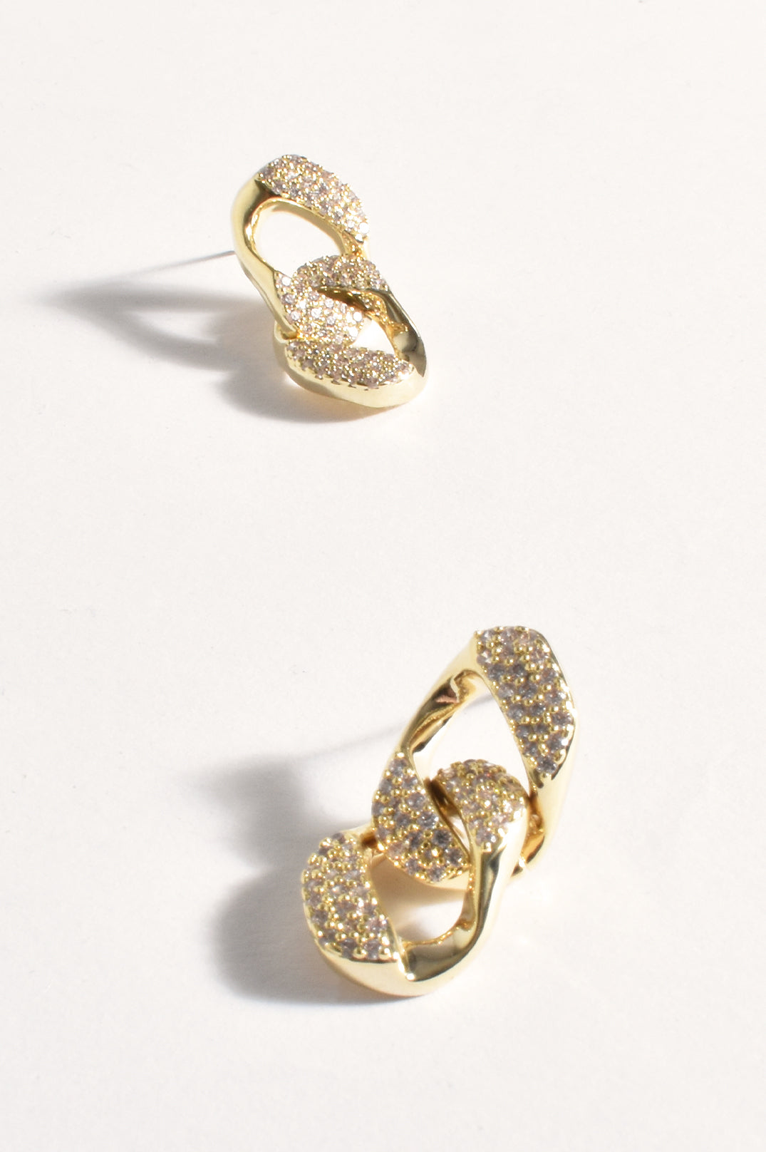 Adorne Diamante Chain Link Earrings