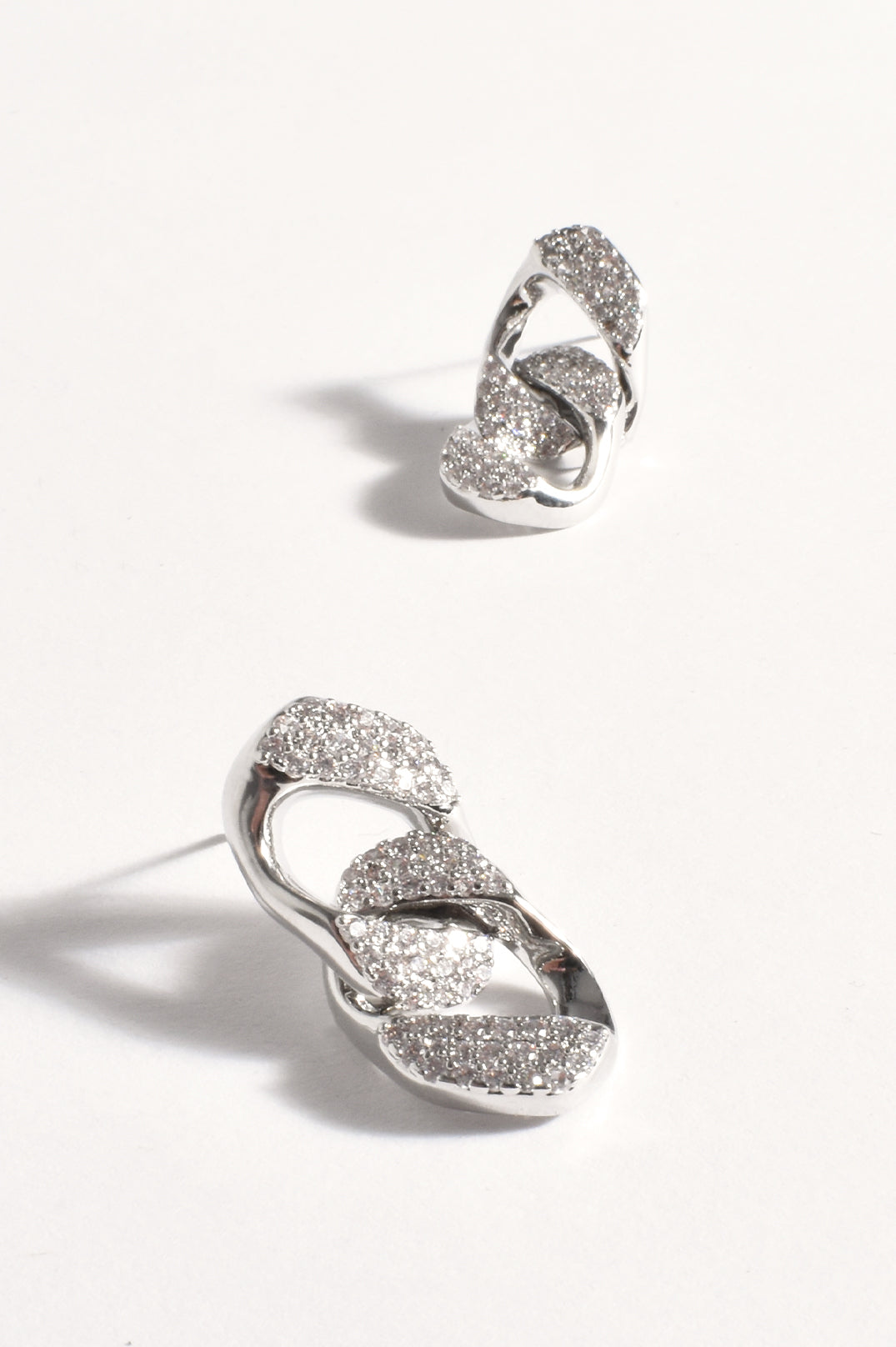 Adorne Diamante Chain Link Earrings