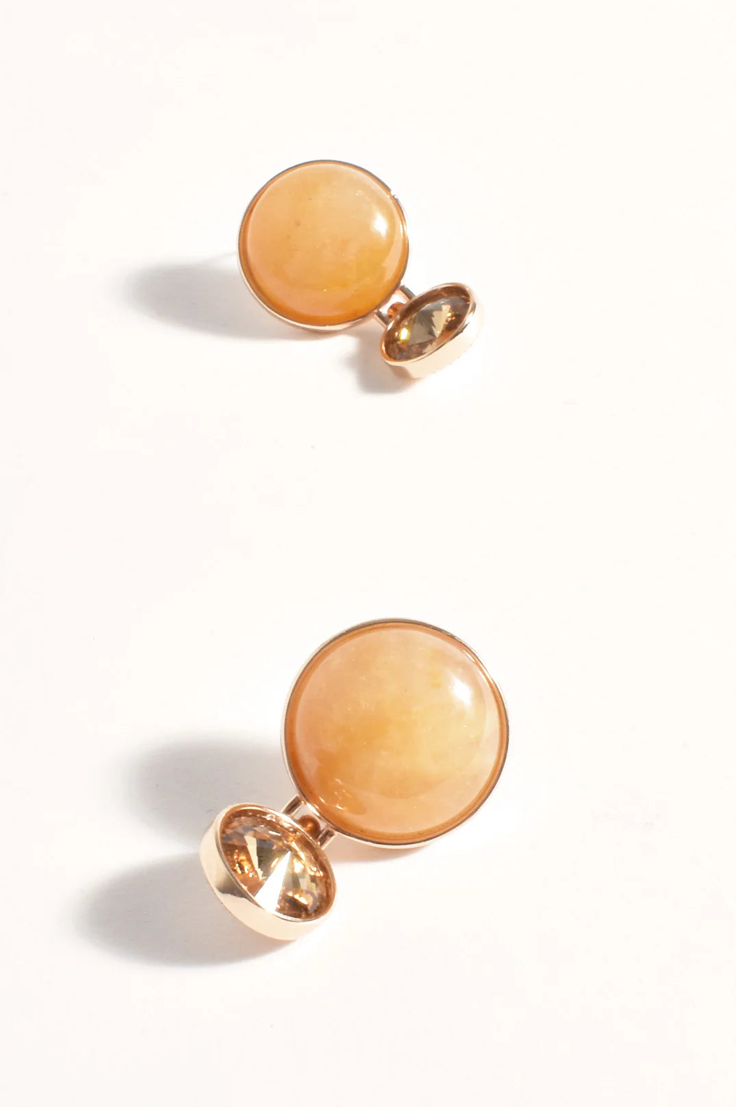 Adorne Stone Glass Mid Drop Earrings