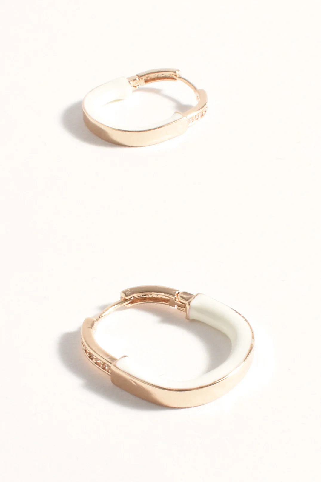 Adorne Mini Enamel Metal Hoops
