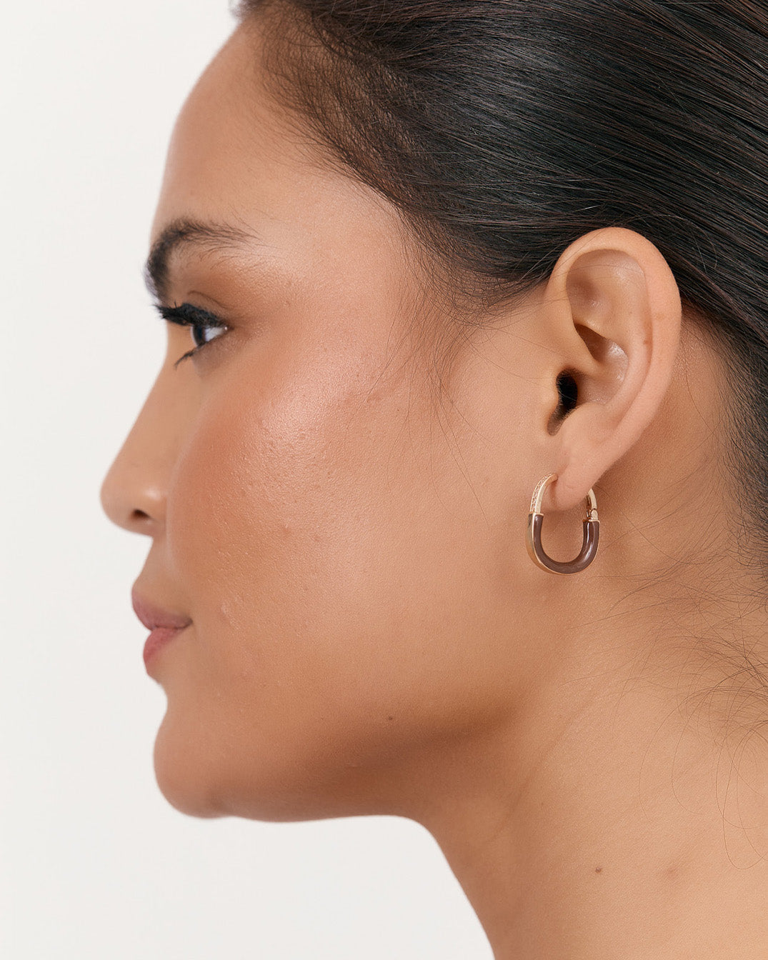 Adorne Mini Enamel Metal Hoops