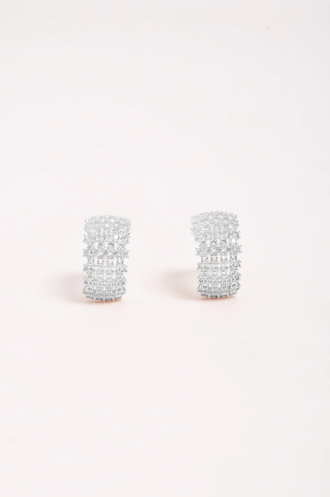 Adorne Mini Diamante Rows Hoops