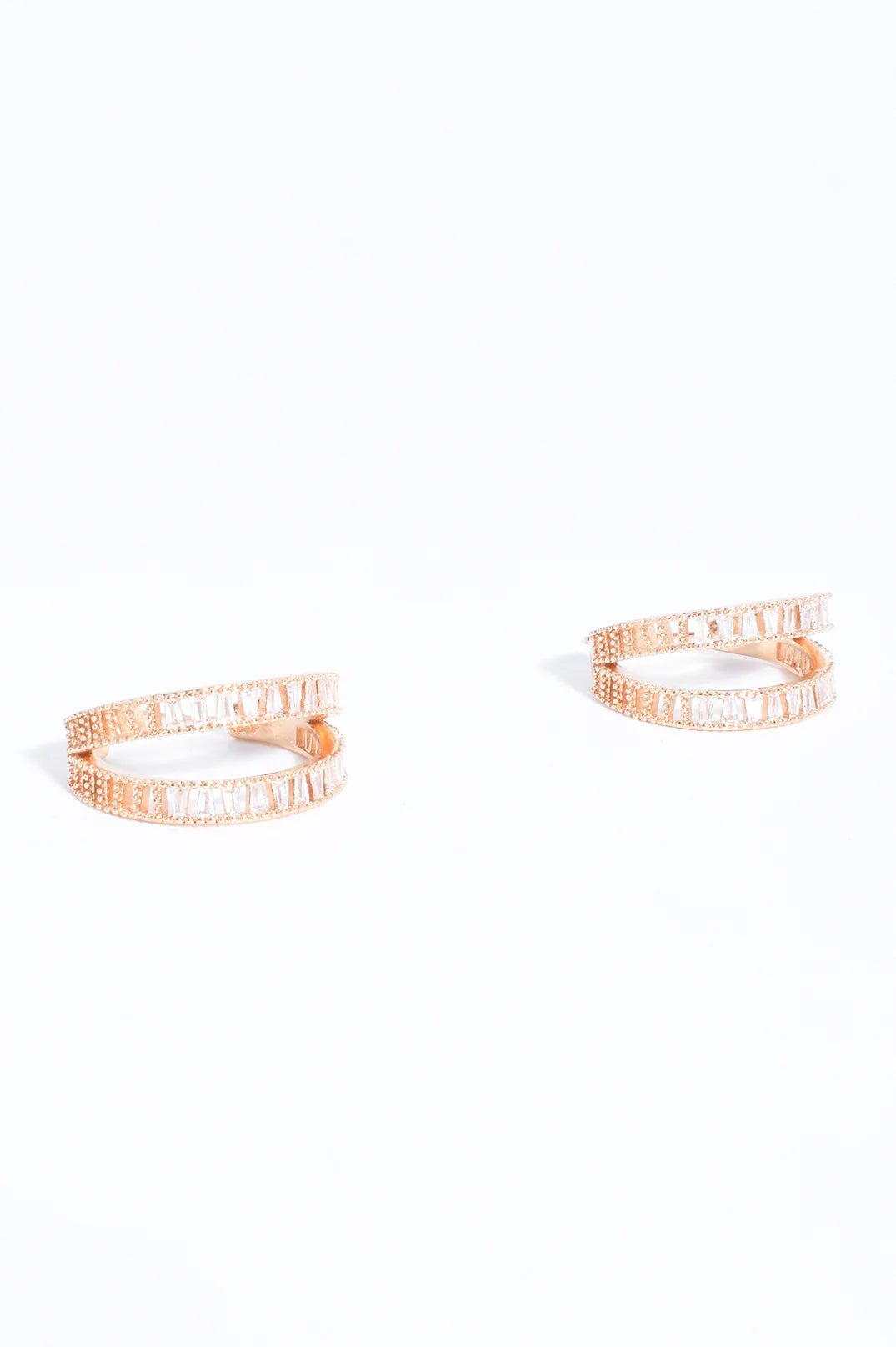 Adorne Baguette Cut Jewel Earrings