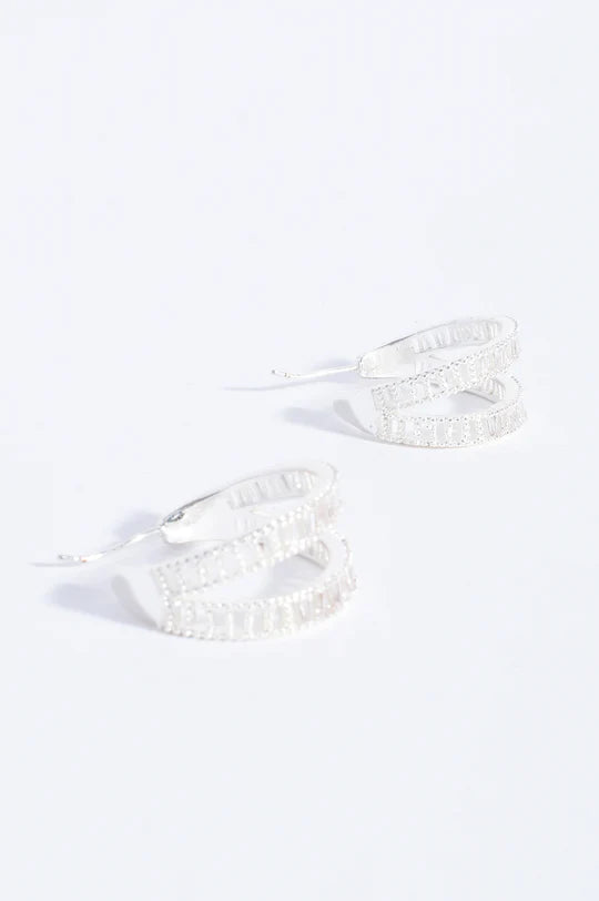 Adorne Baguette Cut Jewel Earrings
