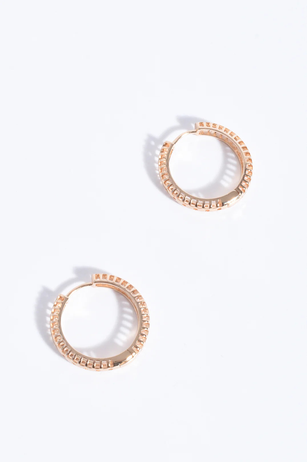 Adorne Diamante Detail Hinged Hoops - Gold