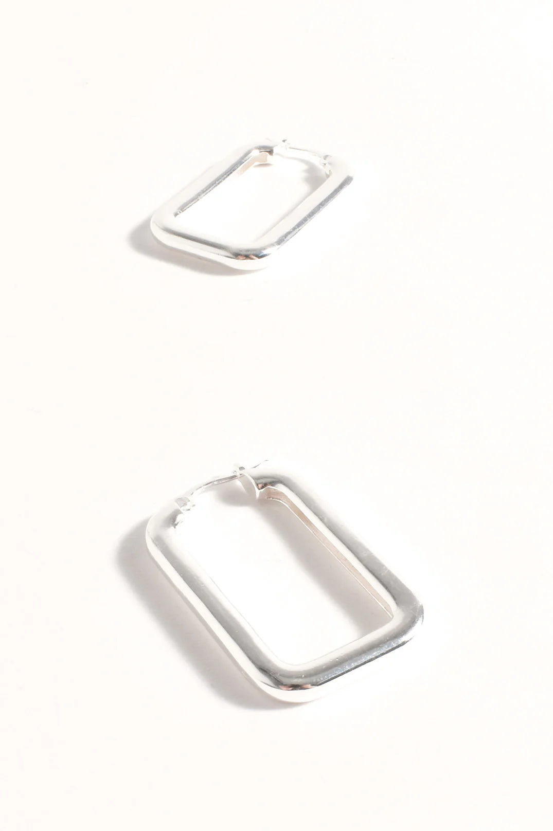 Adorne Simple Metal Oval Hoop Earrings