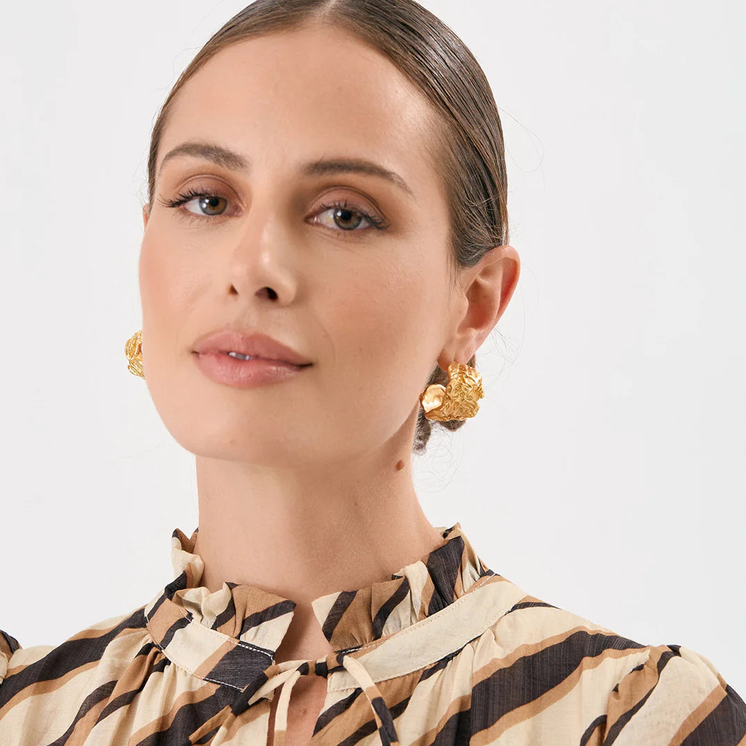 Adorne Molten Metal Event Hoops - Gold