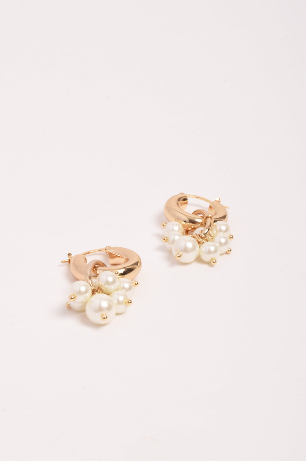 Adorne Freshwater Pearl Cluster Drop Earrings - Cream