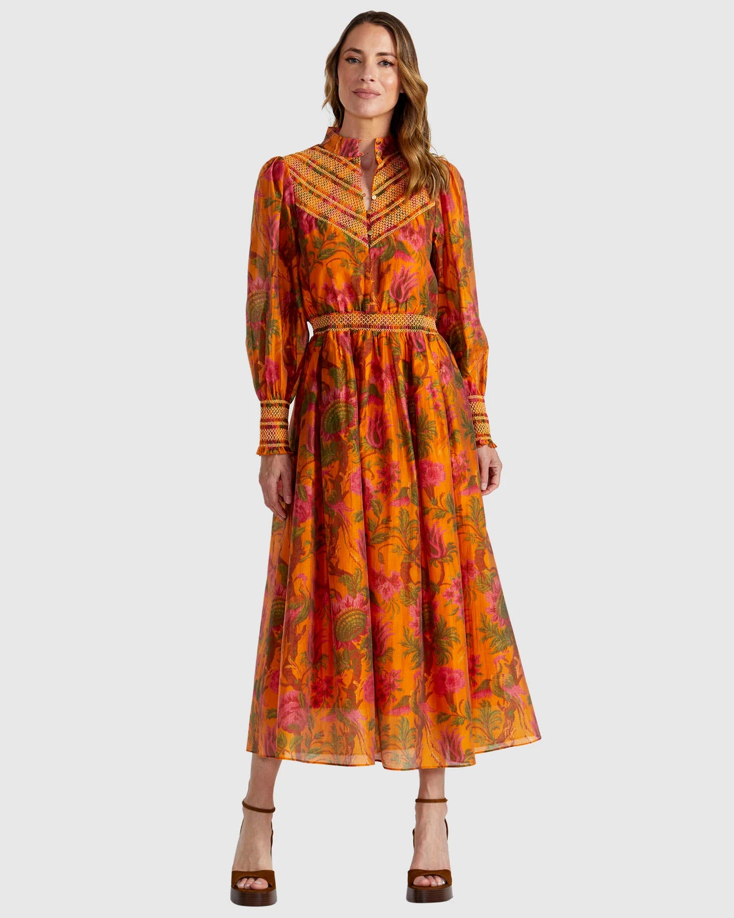 Fate+Becker Panama Dress - Orange Floral