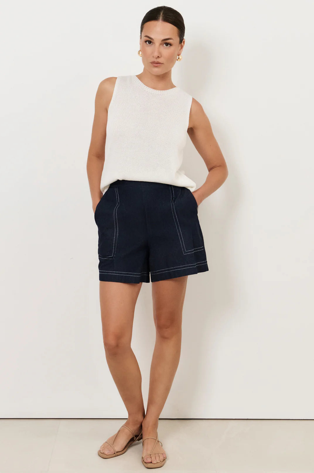 Adorne Trinity Light Weight Denim Short