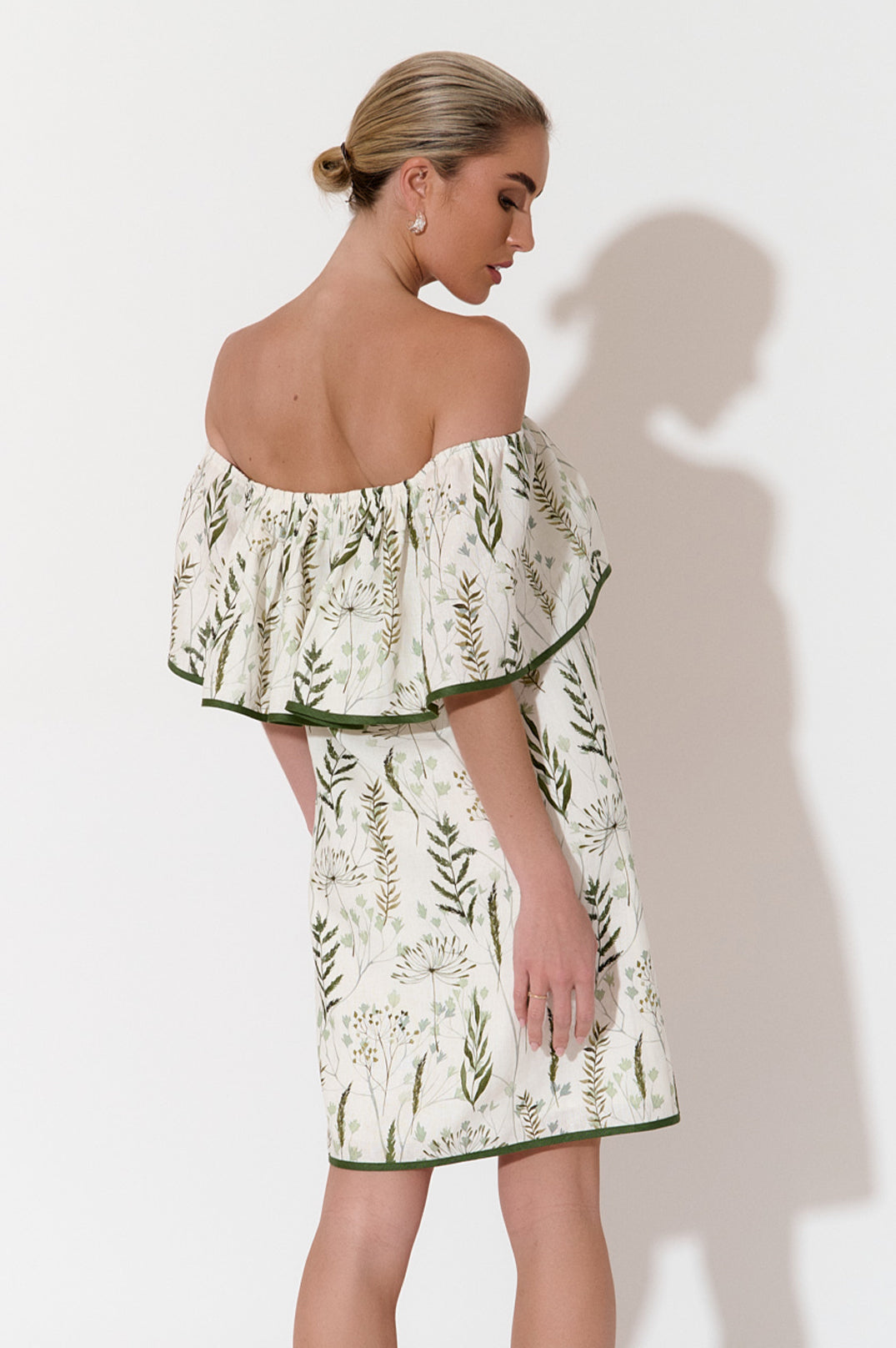 Adorne Bronte Printed Linen Short Dress