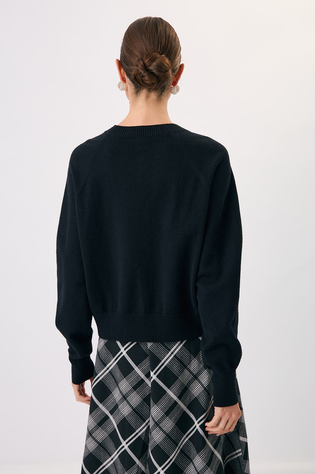 Adorne Freddy Cotton Knit Cardigan - Black