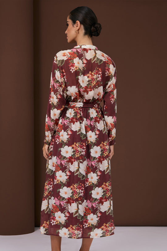 Adorne Becca Montilla Print Frill Dress
