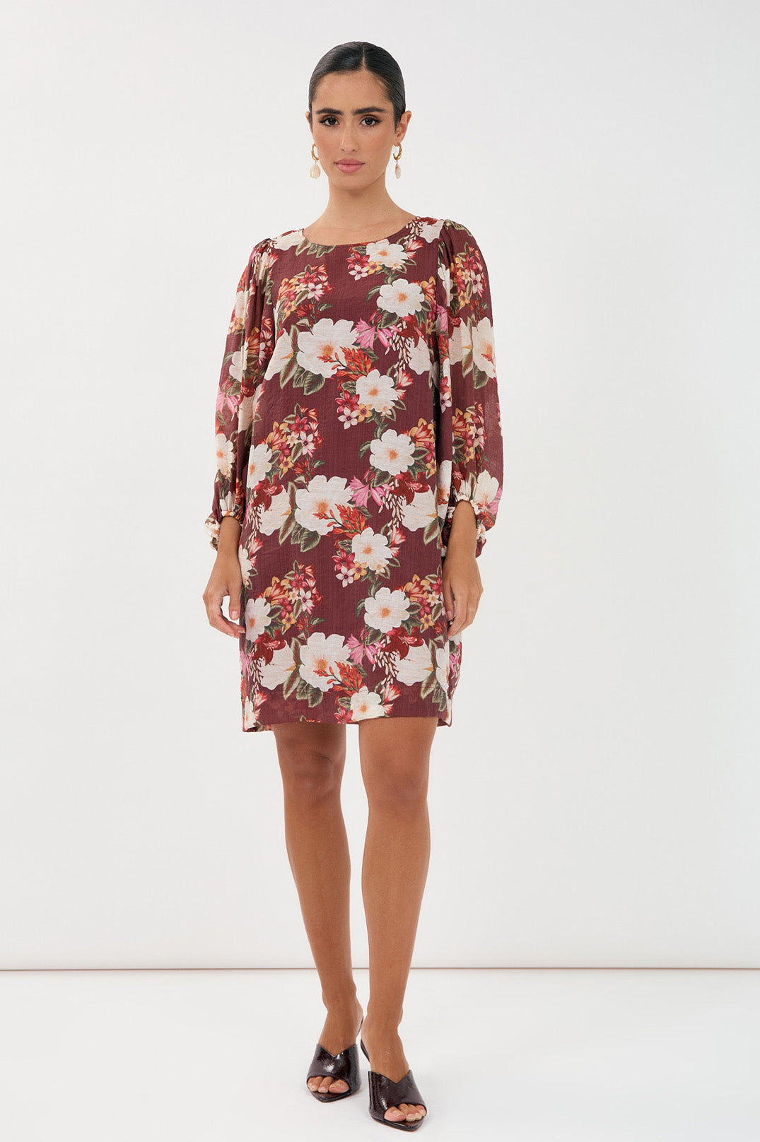 Adorne Emery Montilla Print Short Dress