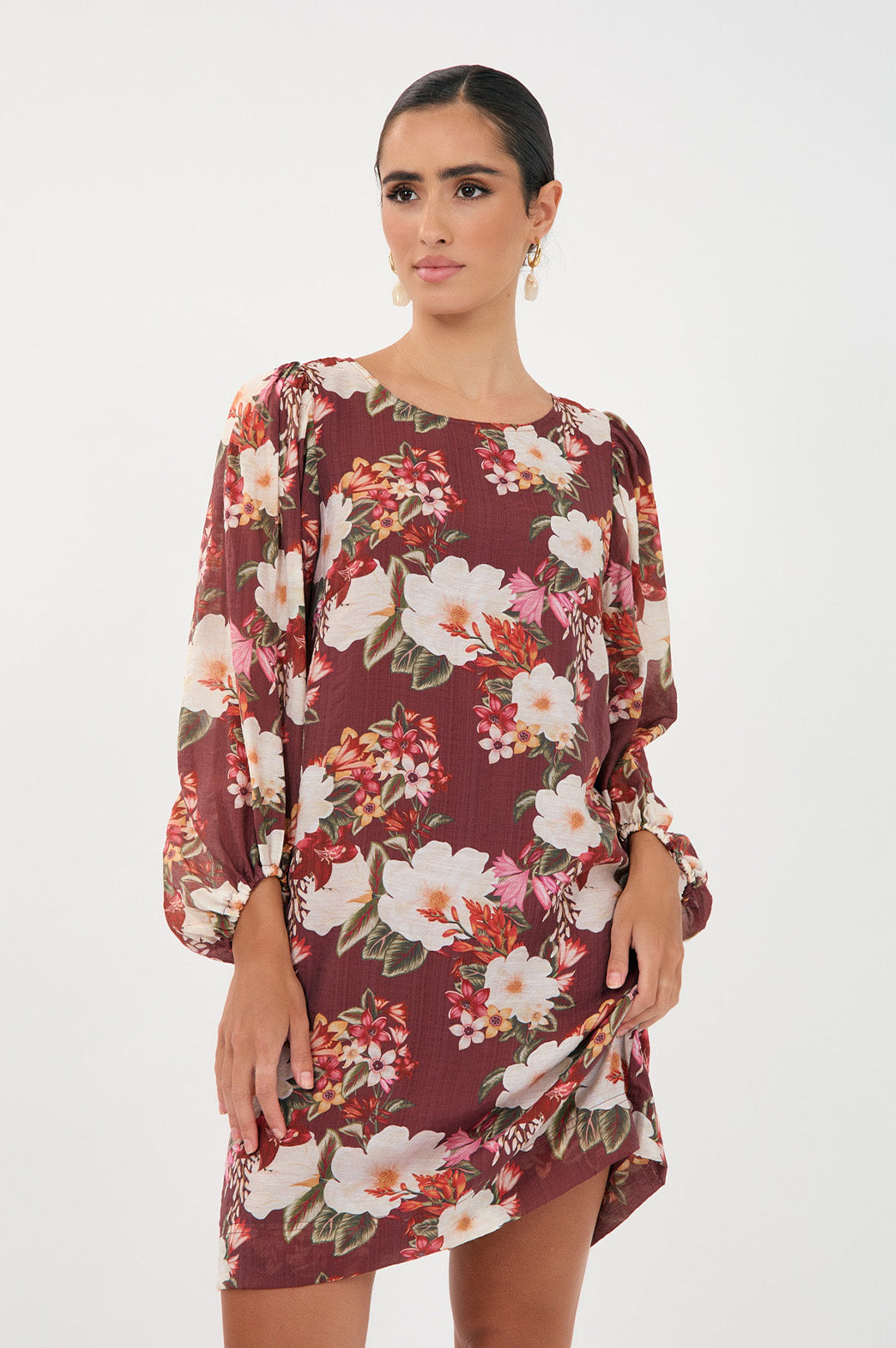 Adorne Emery Montilla Print Short Dress