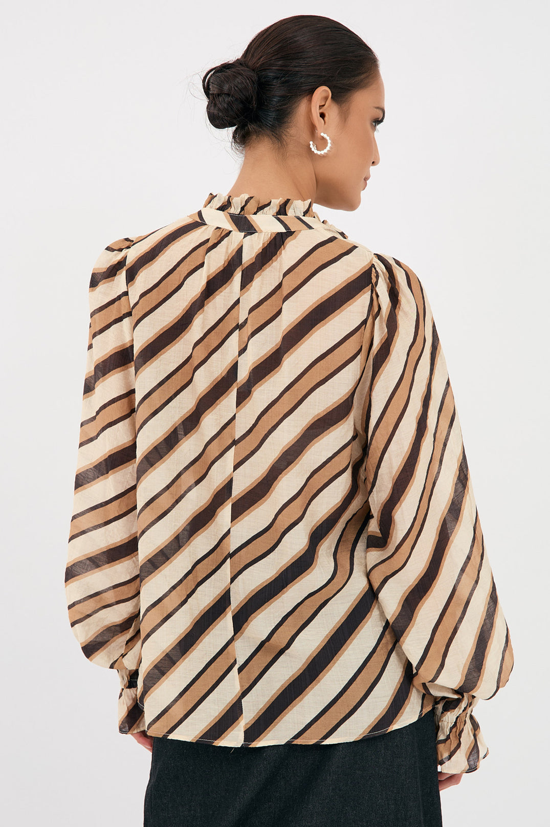 Adorne Sandra Stripe Long Sleeve Top