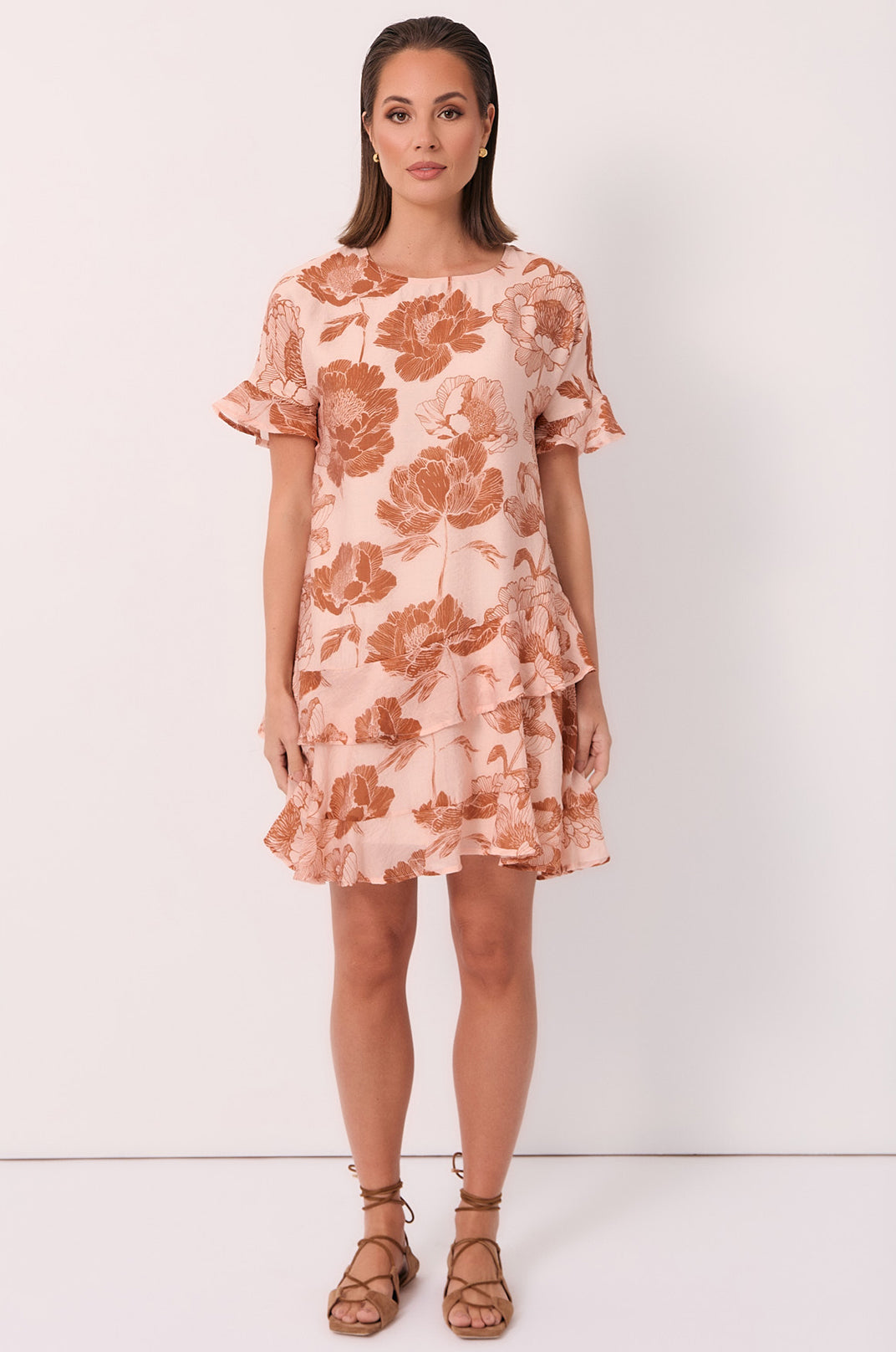 Adorne Alana Floral Short Dress