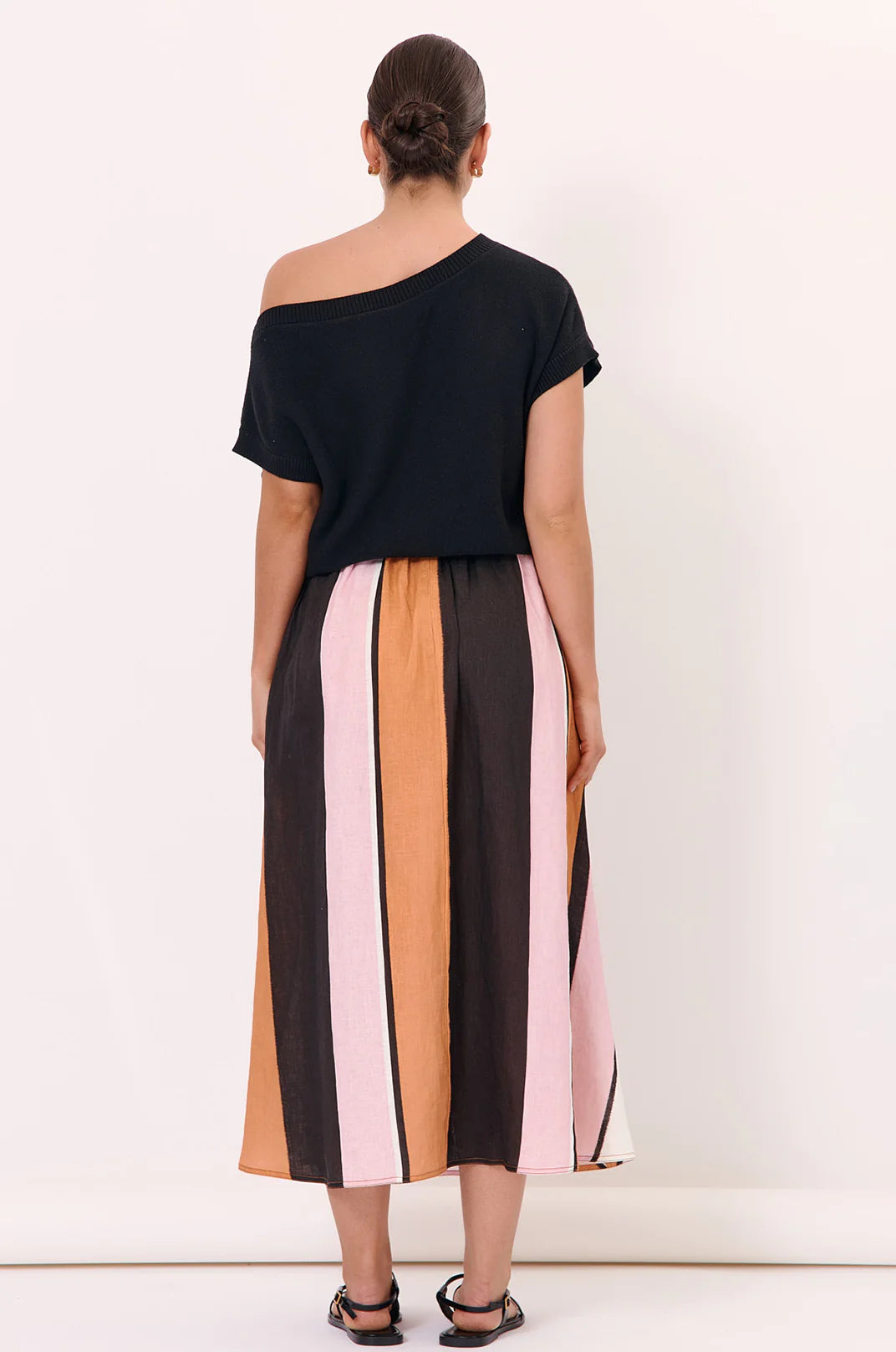 Adorne Angelina Linen Midi Skirt