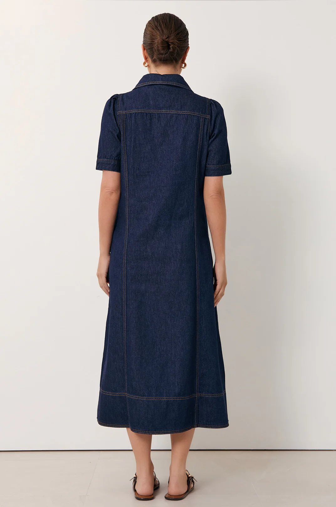 Adorne Ali Midi Denim Shirt Dress