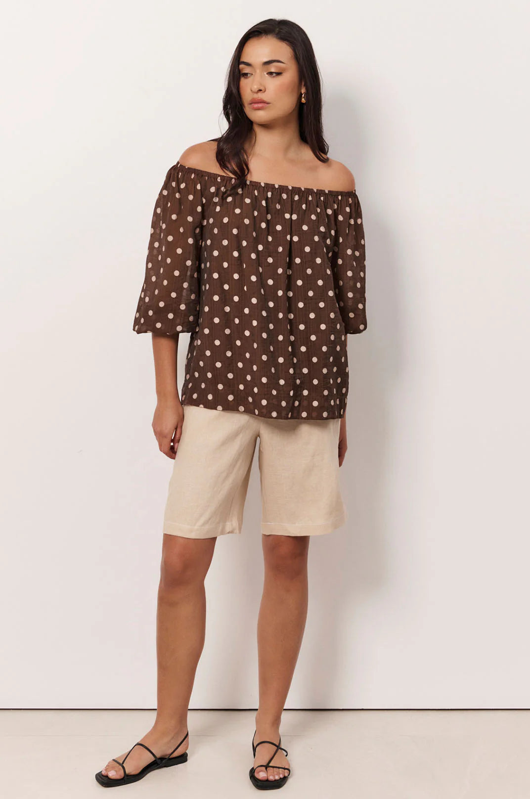 Adorne Kelsey Off/On Shoulder Top