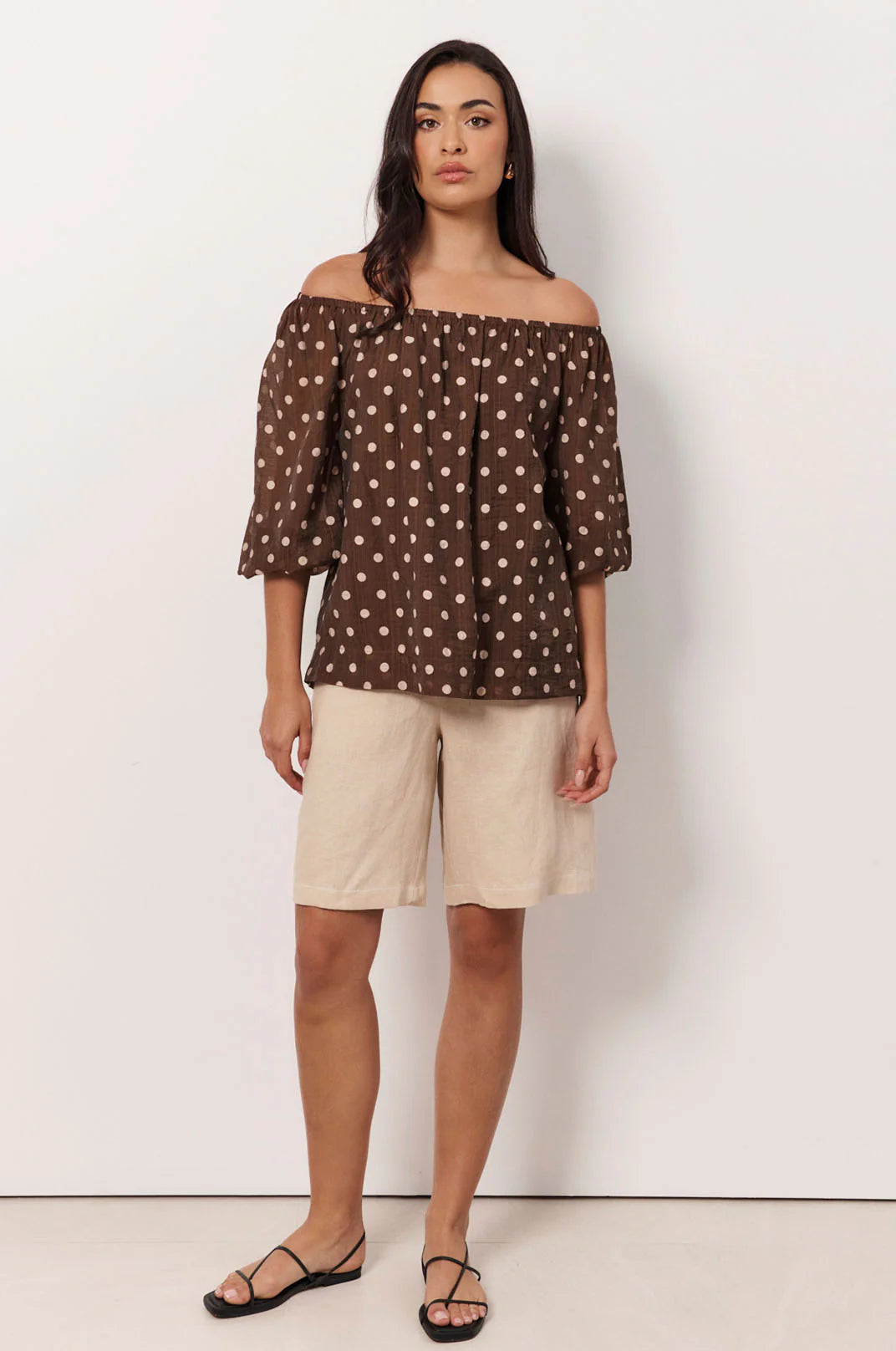 Adorne Kelsey Off/On Shoulder Top