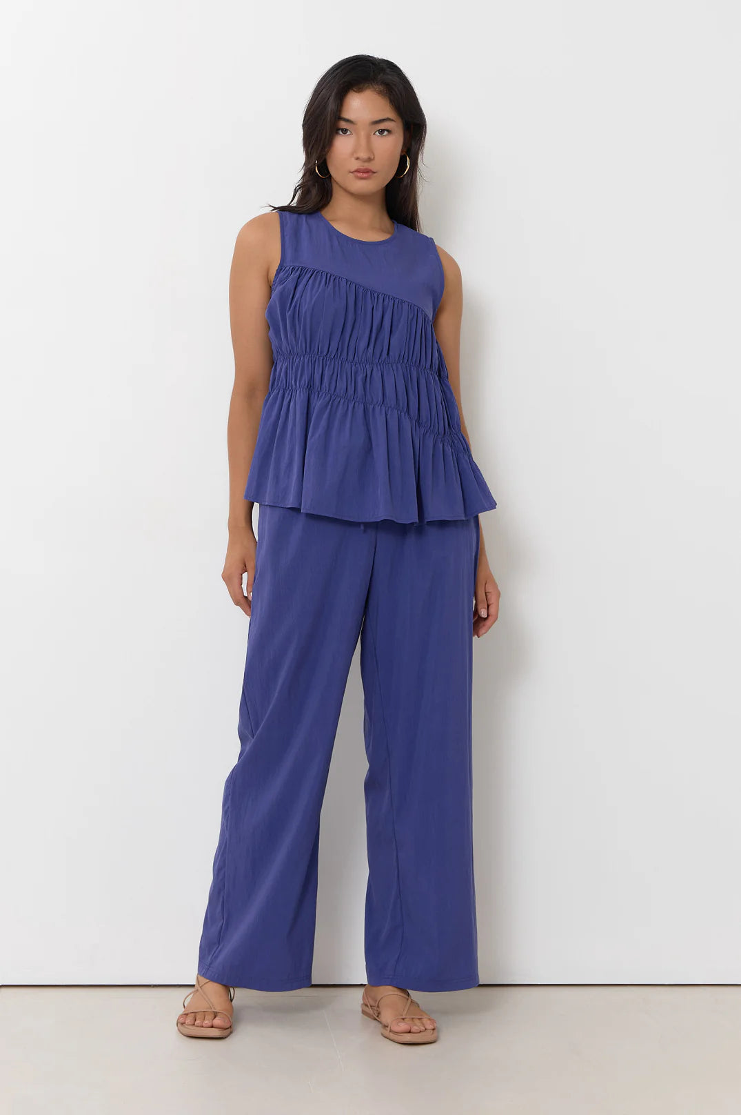 Adorne Evren Sleeveless Top - Blue