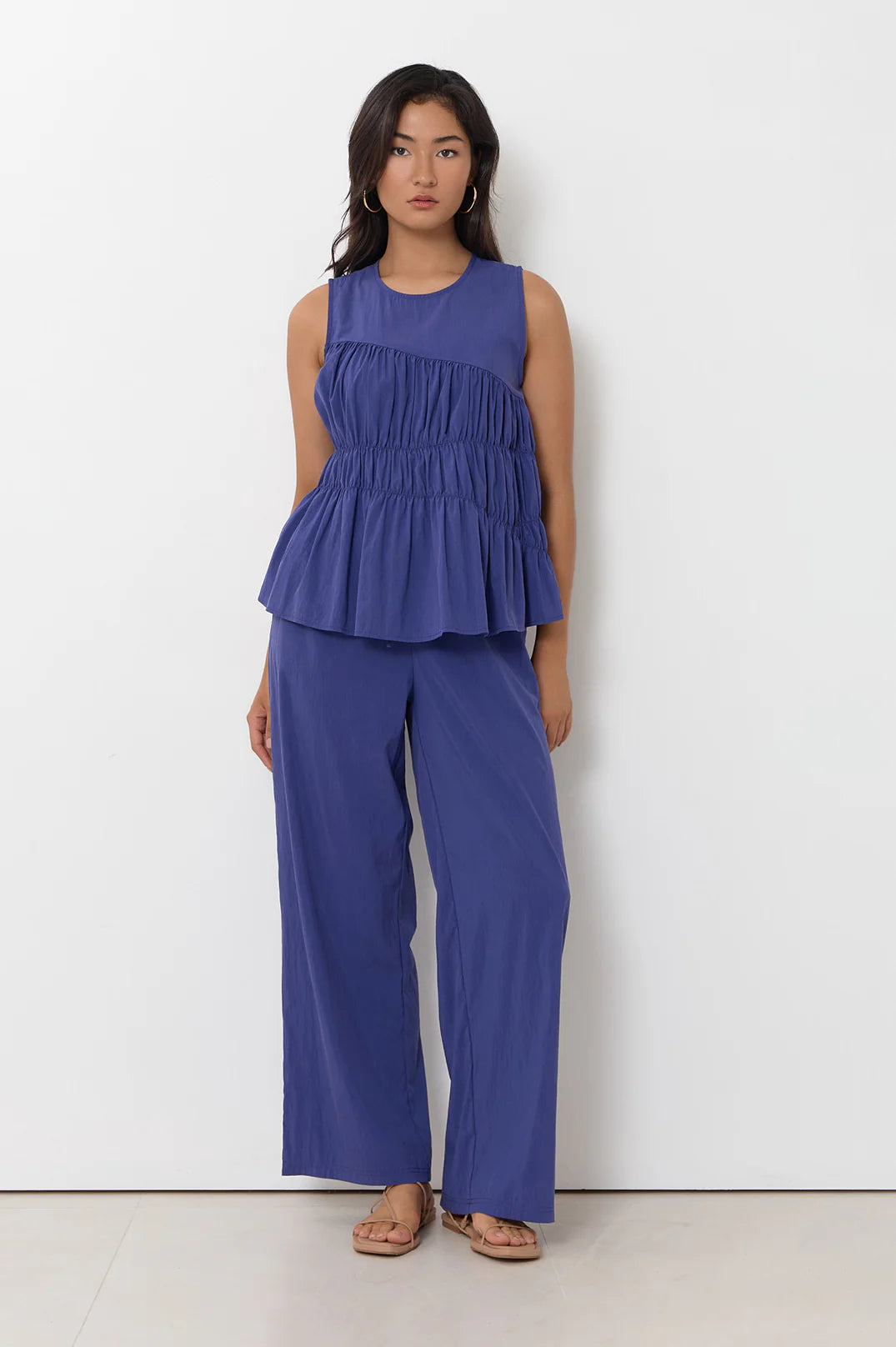 Adorne Evren Sleeveless Top - Blue