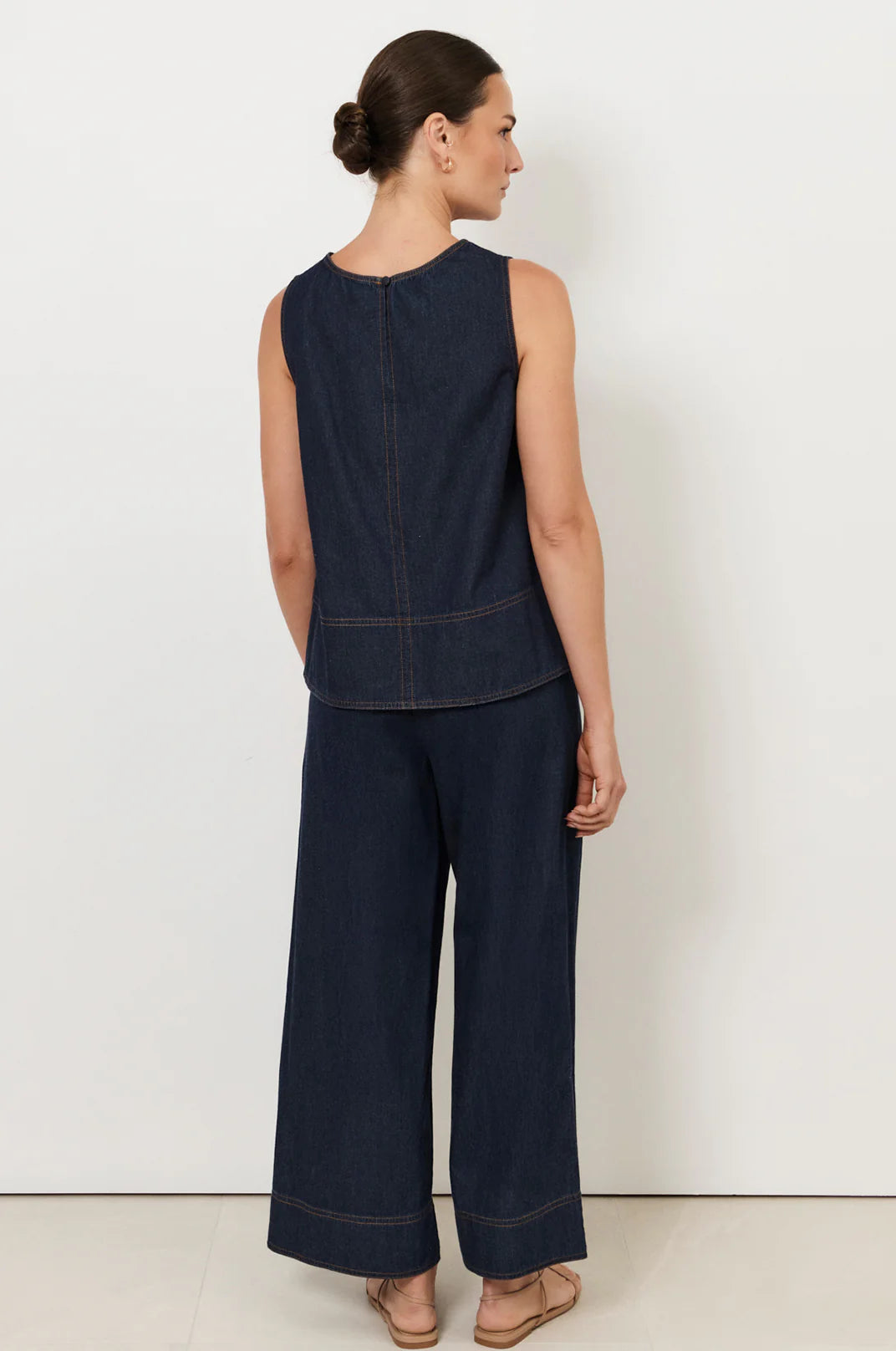 Adorne Dillon A-Line Light Weight Denim Top