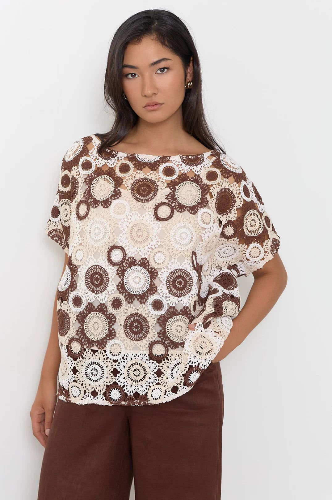 Adorne Claudia Crochet Top