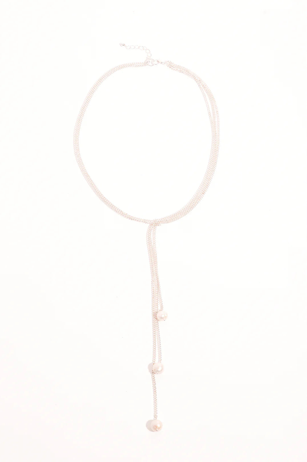 Adorne Knotted Y Drop Pearl Necklace