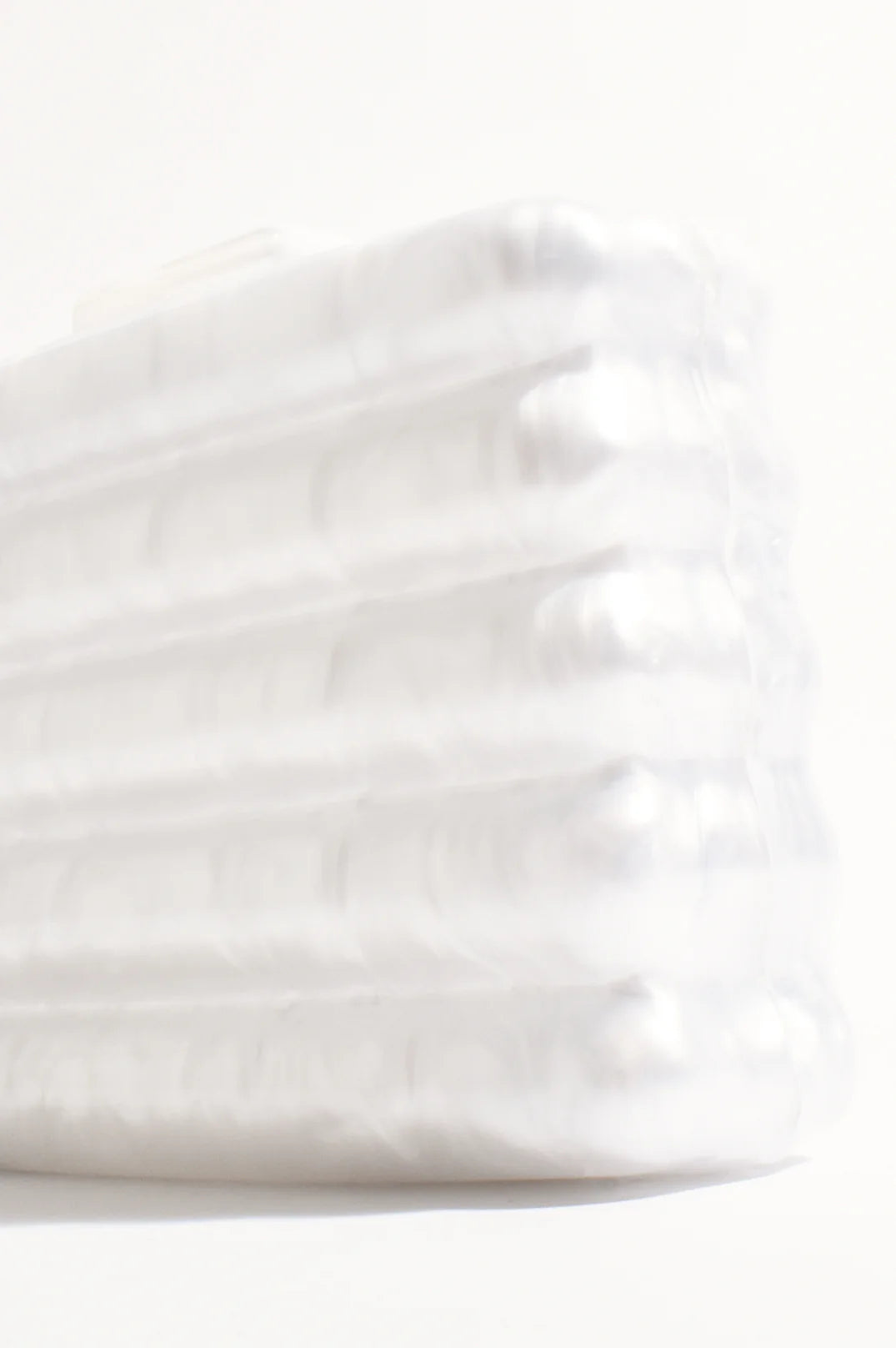 Adorne Lucette Wavy Resin Structured Clutch - Pearl