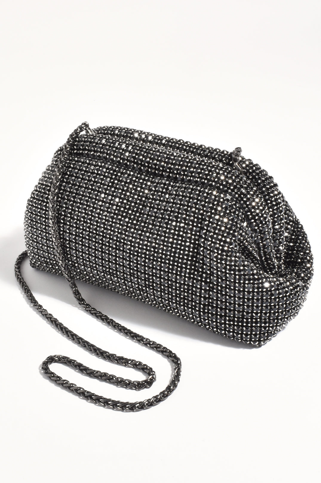 Adorne Missy Rhinestone Mini Purse Clutch - Black