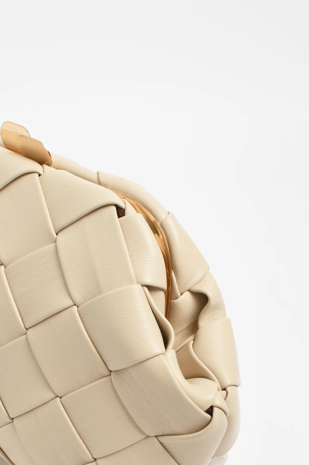Adorne Amelie Weave Clutch - Cream