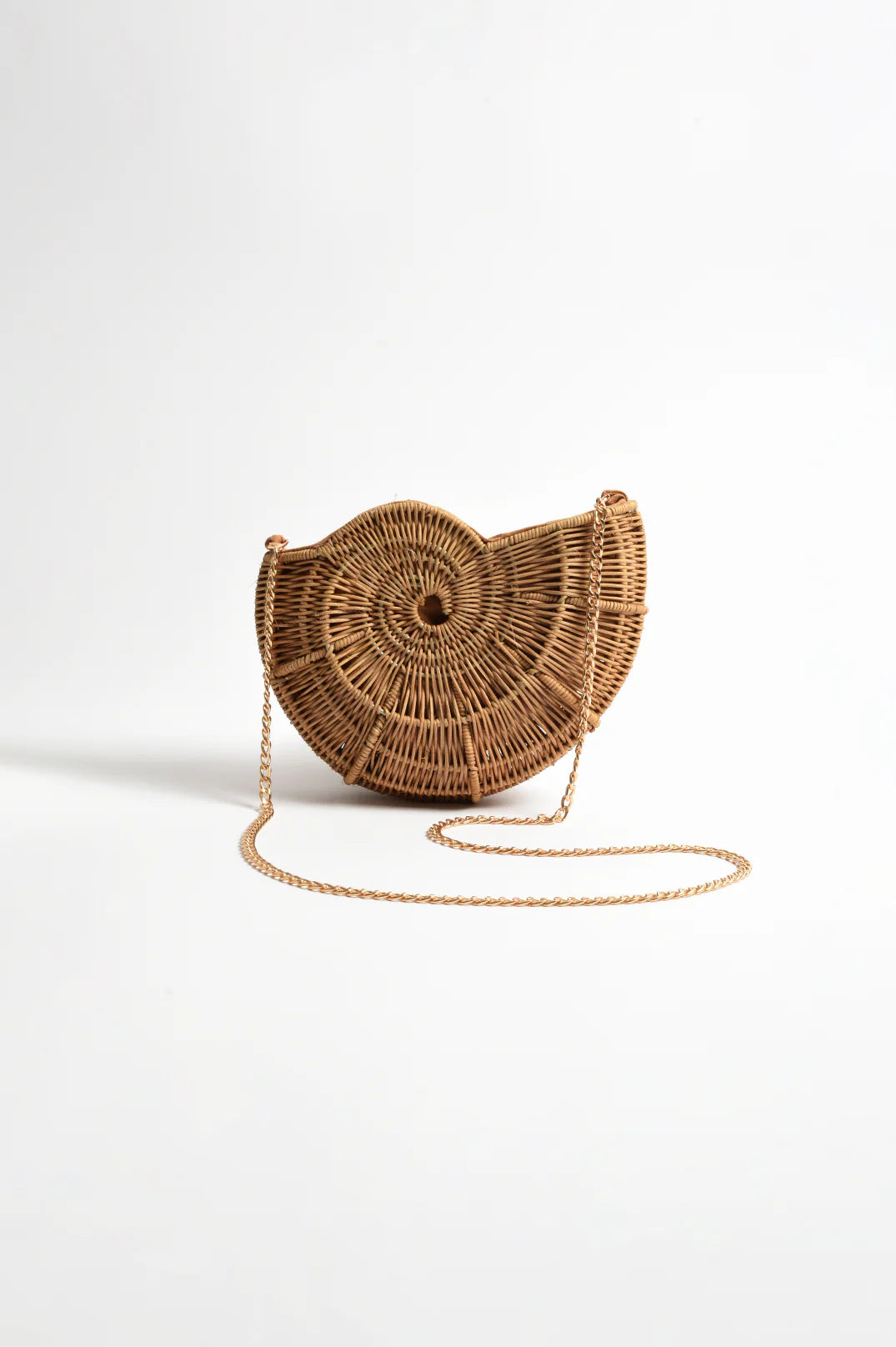 Adorne Wicker Shell Clutch